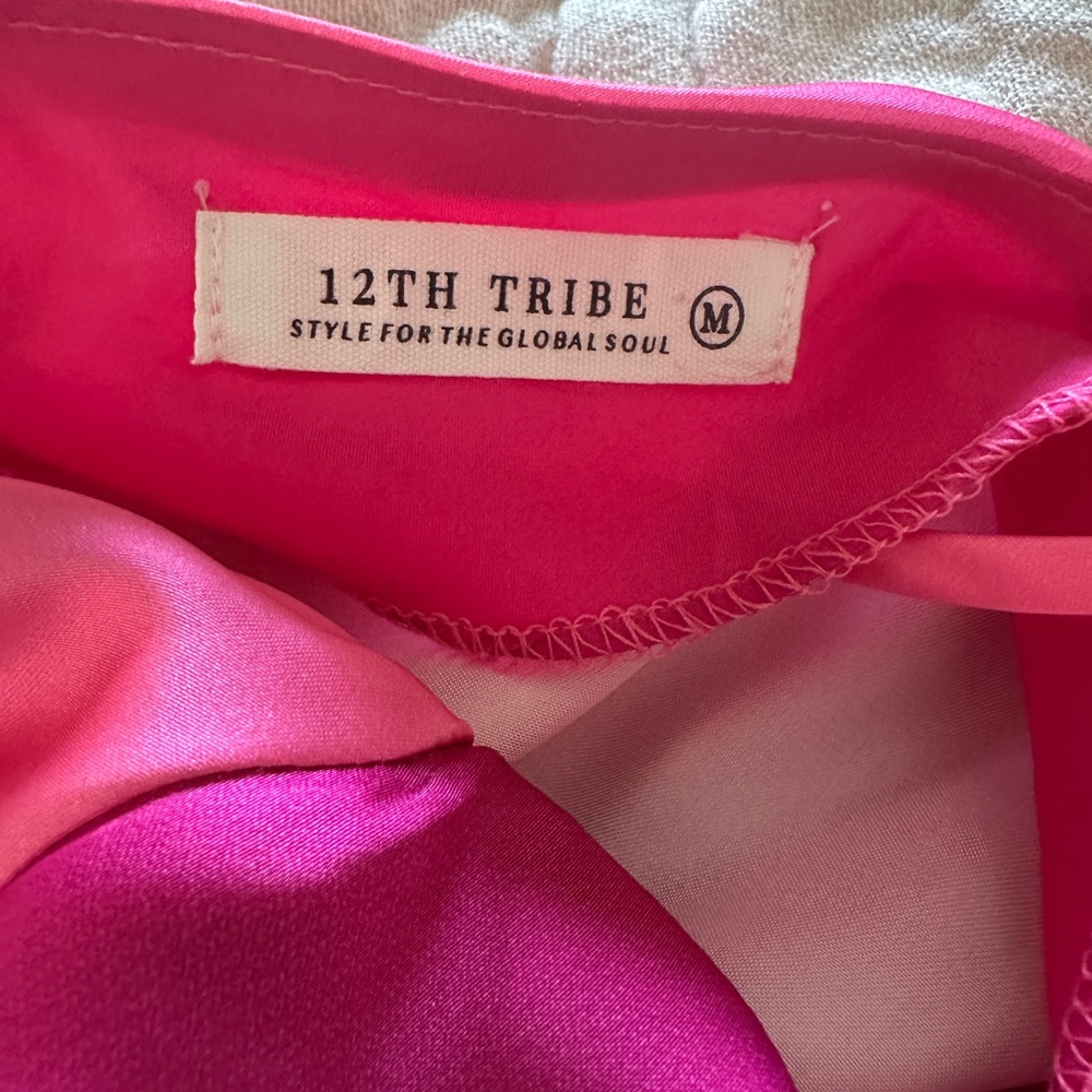 12th Tribe Pink and Orange Dress - Picture 4 of 4